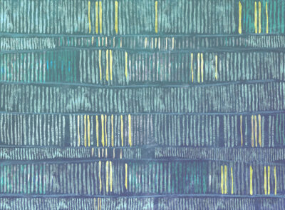 Purple and golden abstract lines wall mural