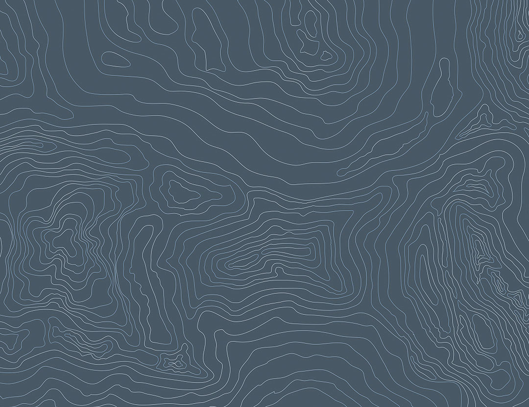 Linear abstract navy blue forms wall mural
