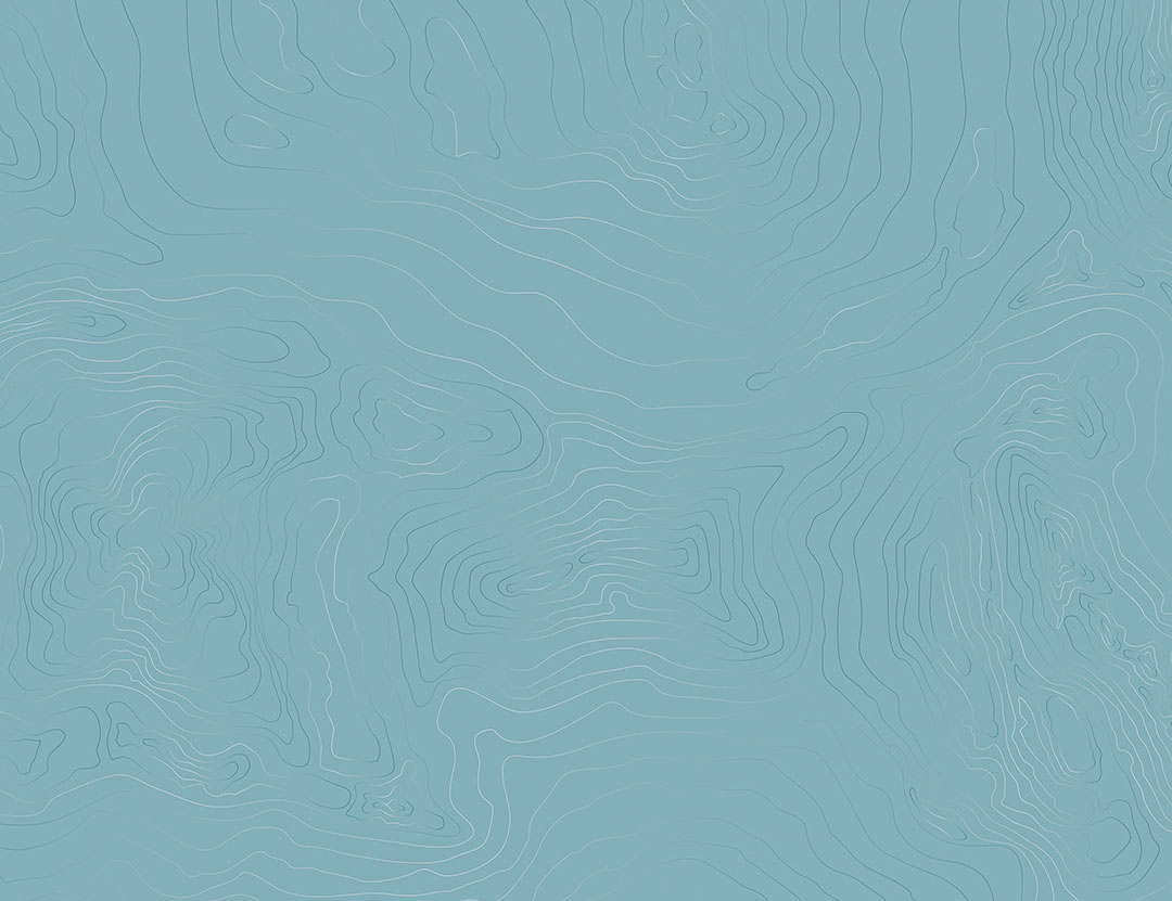 Linear abstract blue forms wall mural