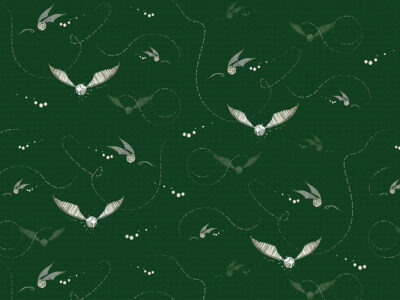 Harry Potter snitches on the navy green background patterned wallpaper