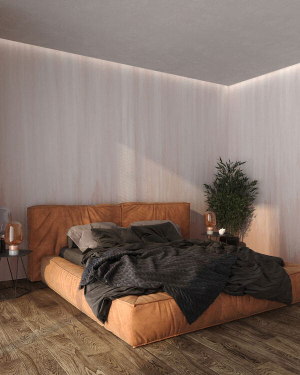 Powder pink paint strokes wall mural for the bedroom