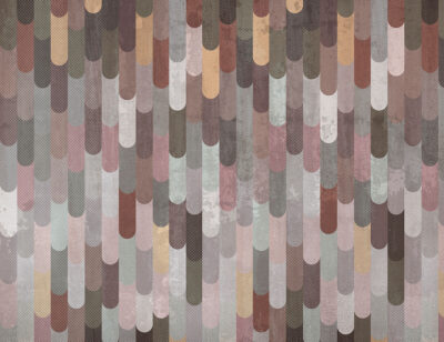 Cascade of pastel panels textured patterned wallpaper