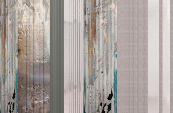 Various cold metal textures wall mural