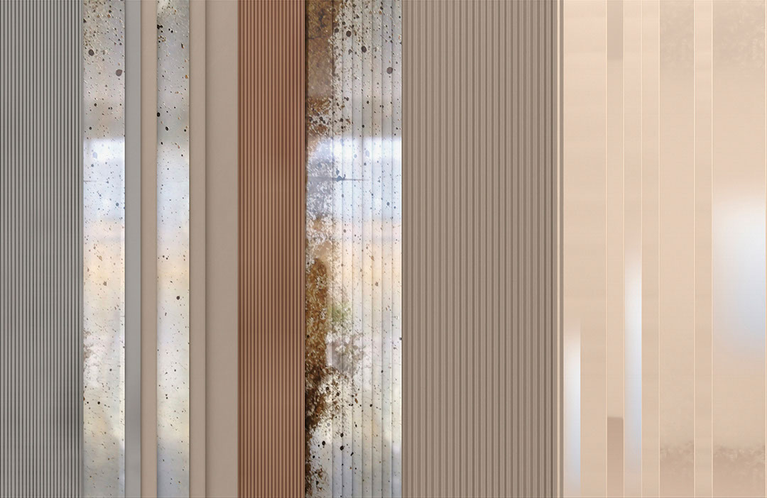 Various warm metal textures wall mural