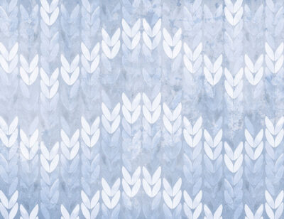 Light blue knitted texture patterned wallpaper