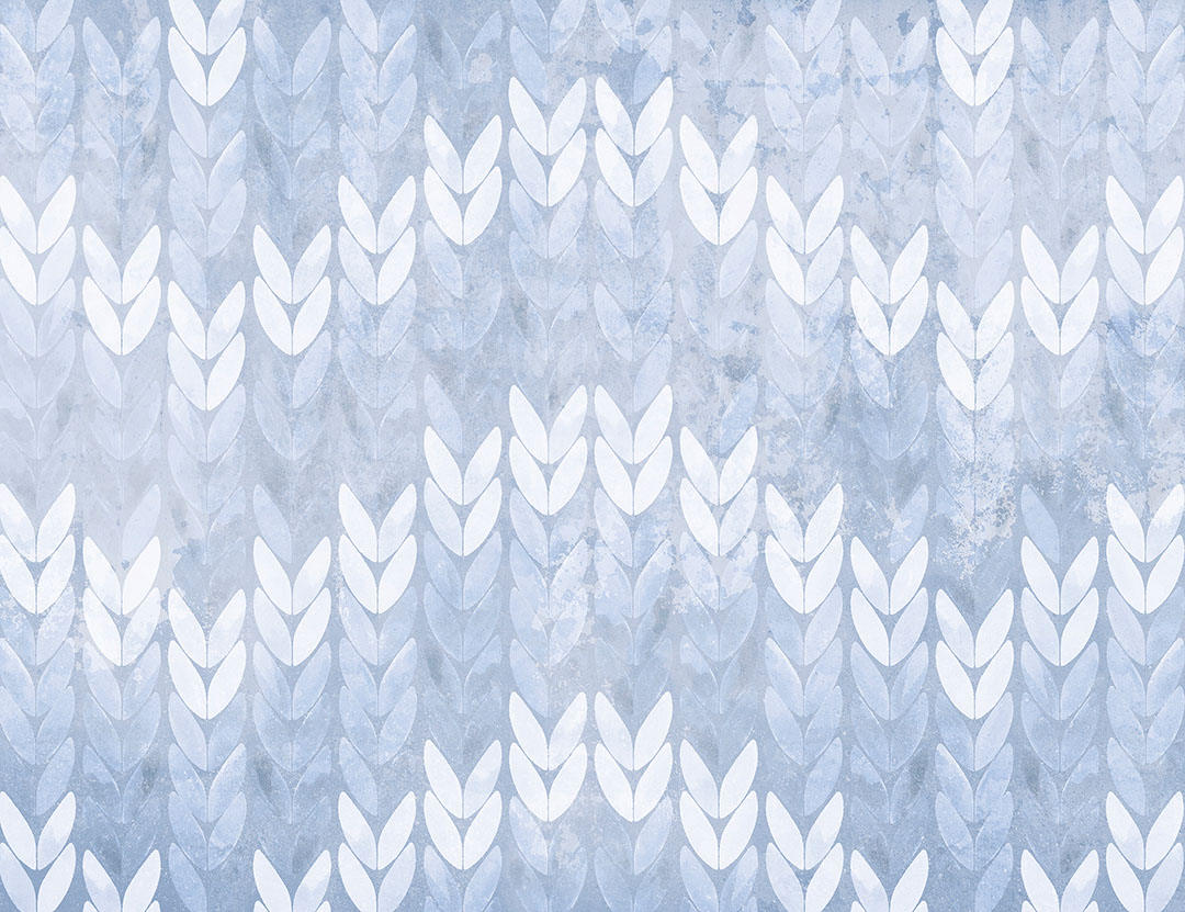 Light blue knitted texture patterned wallpaper