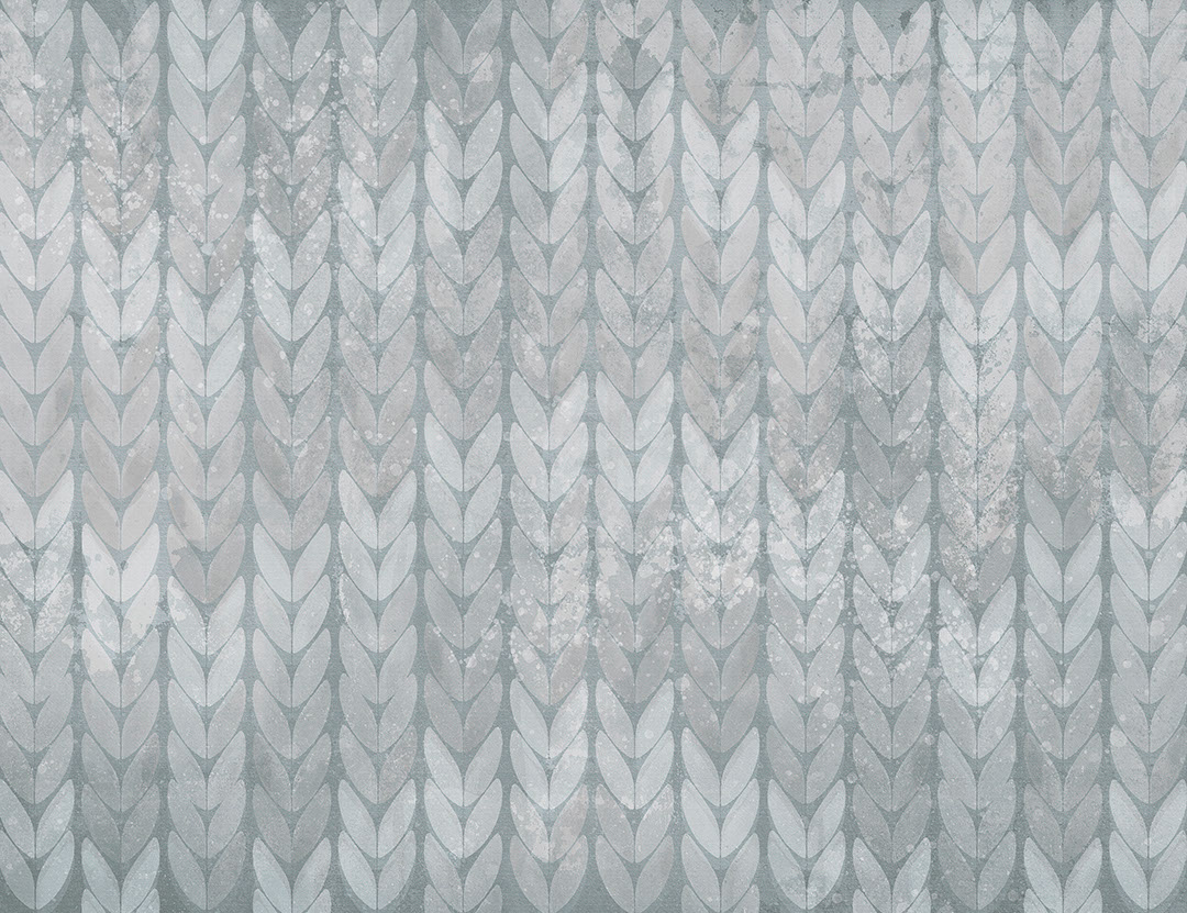 Grey-blue knitted texture patterned wallpaper