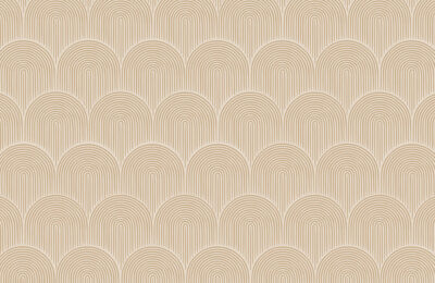 Art deco arches in caramel shades patterned wallpaper