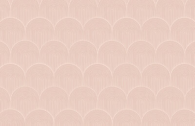 Art deco arches in pink shades patterned wallpaper