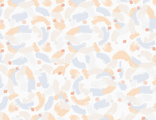 Chaotic pastel brush strokes patterned wallpaper