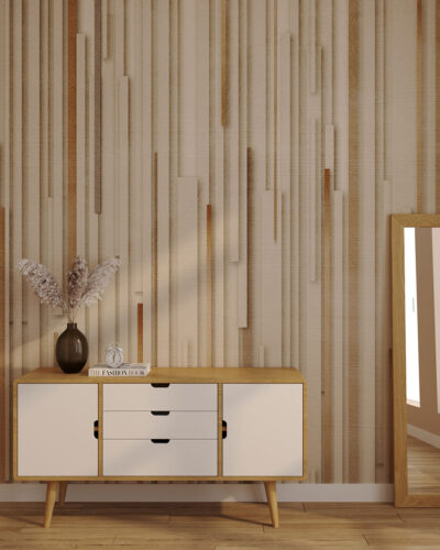 3D geometric panels wall mural for the living room