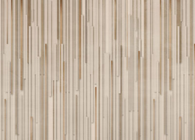Beige 3D geometric panels wall mural