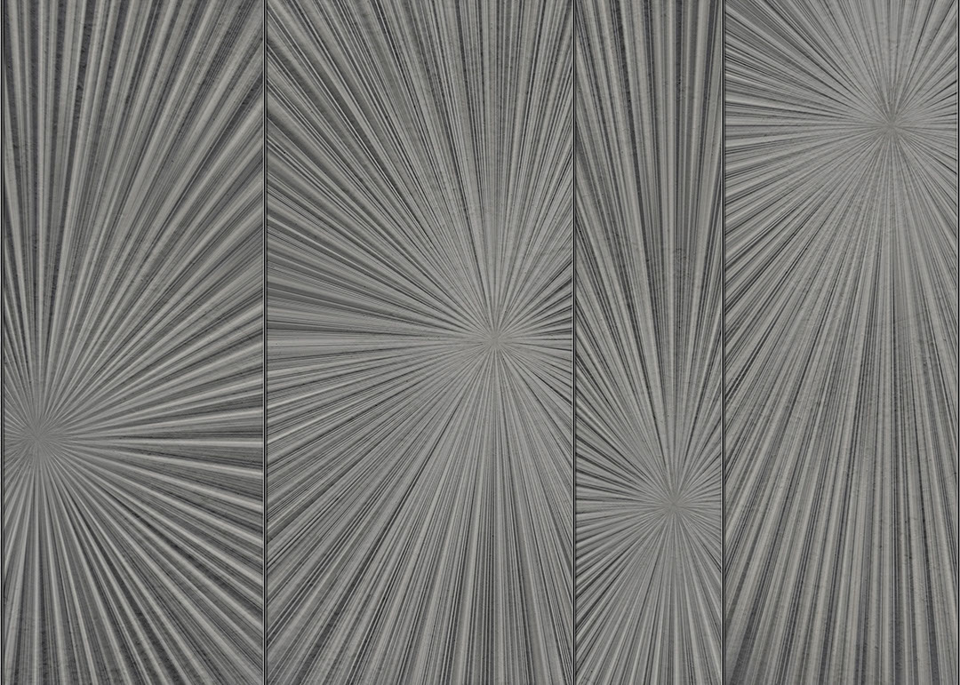 Grey 3D geometric panels wall mural