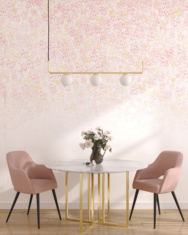 Colourful bubbles ombre wall mural for the kitchen