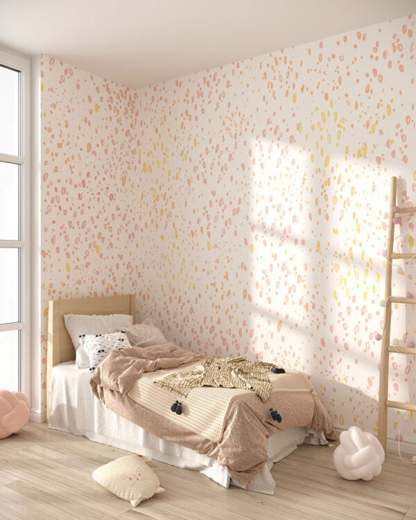 Colourful bubbles gradient wall mural for a children's room