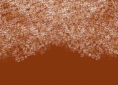 Abstract white gradient on mustard background wall mural