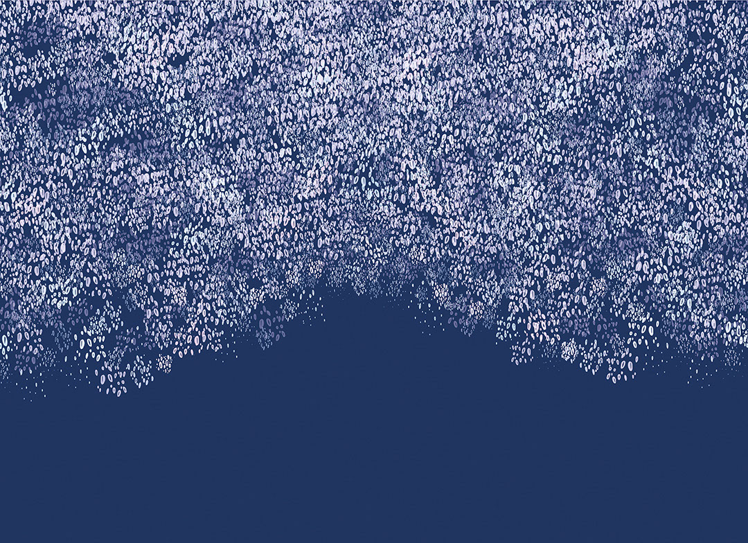 Abstract white gradient on blue background wall mural