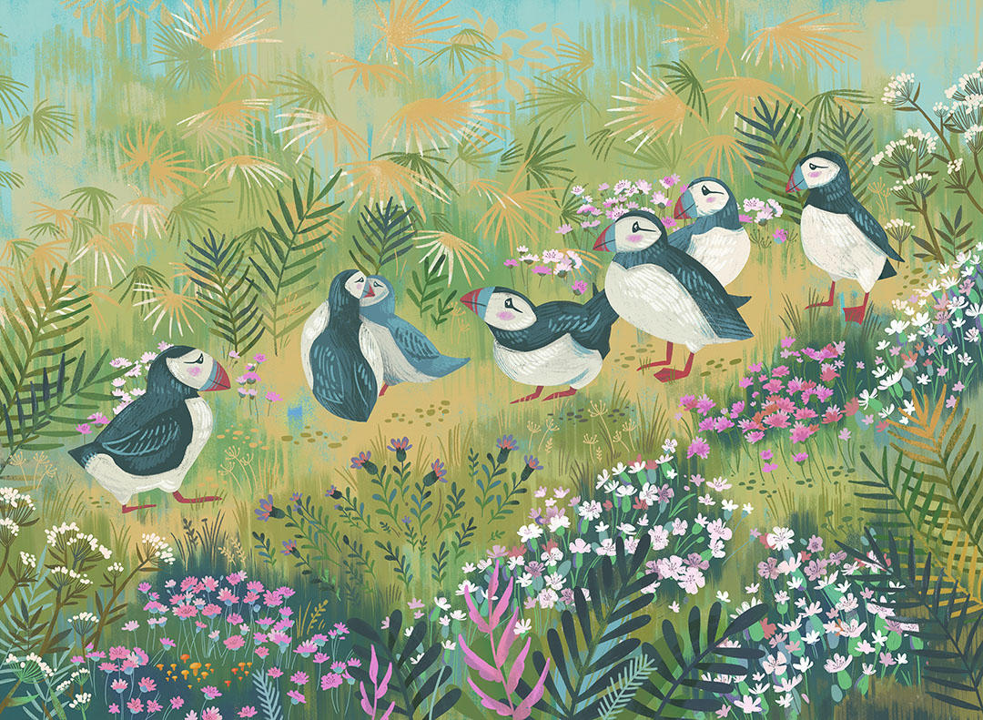 Colourful toucan birds kids wall mural