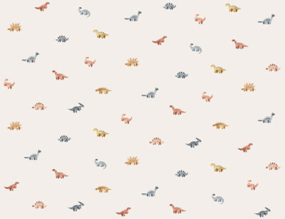 Cute watercolour minimalist dinosaurs patterned wallpaper