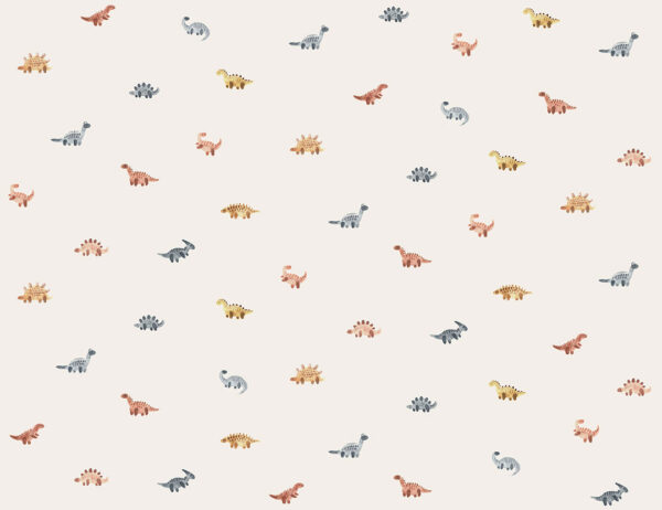 Cute watercolour minimalist dinosaurs patterned wallpaper