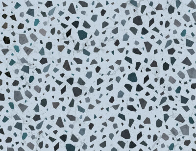 Colourful terazzo surface wallpaper in blue tones