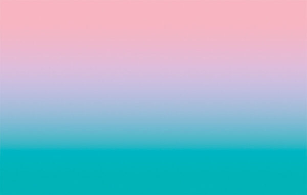 Bright turquoise and pink gradient wall mural