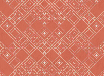 Ukrainian traditional ornament patterned wallpaper on the red background