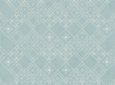 Ukrainian traditional ornament patterned wallpaper on the blue background