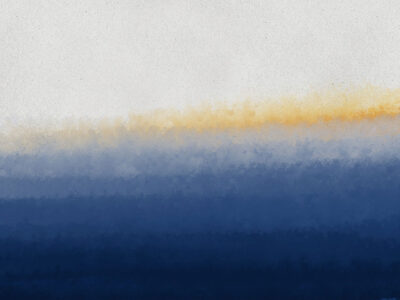 Delicate blue and yellow watercolour lines wall mural
