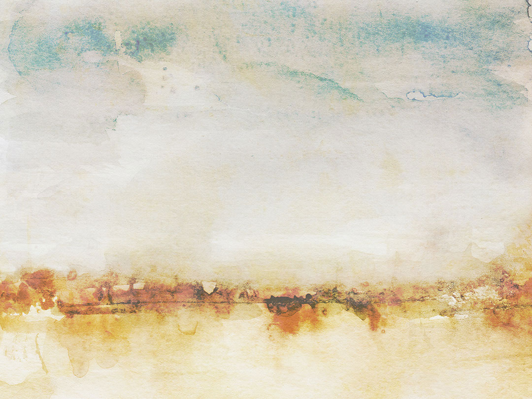 Watercolour gradient abstract blue and orange wall mural
