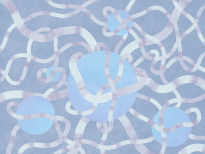 Colourful blue abstract wall mural