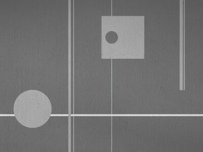 Geometric art-deco style grey wall mural