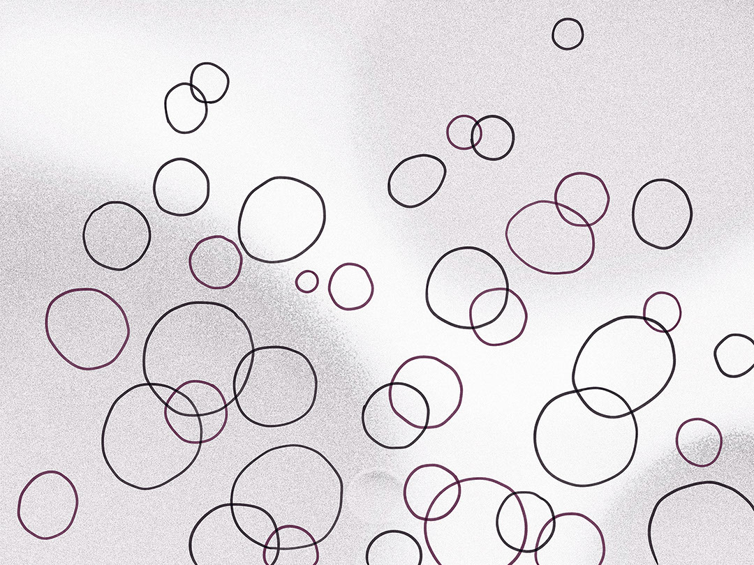 Abstract little bubbles wall mural