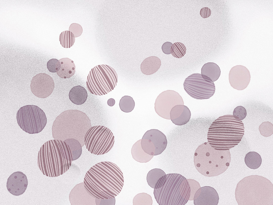 Pastel abstract little bubbles wall mural