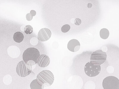 Grey abstract little bubbles wall mural