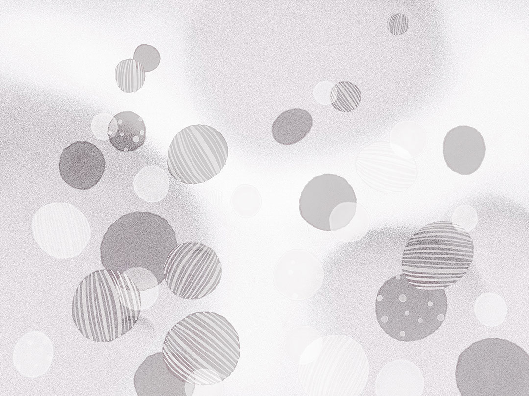 Grey abstract little bubbles wall mural