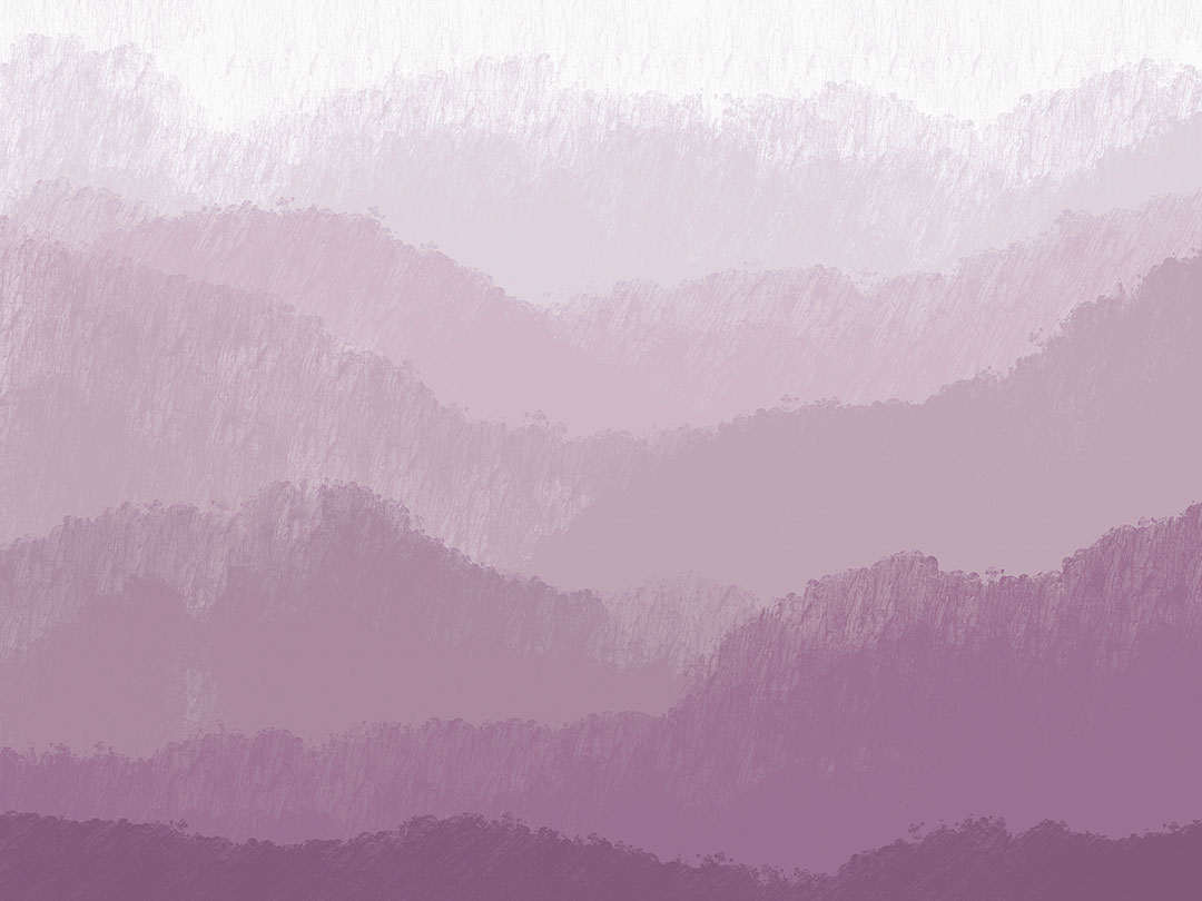 Purple gradient mountains wall mural