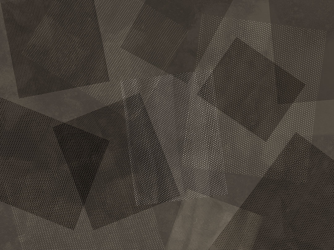Brown abstract geometric wall mural