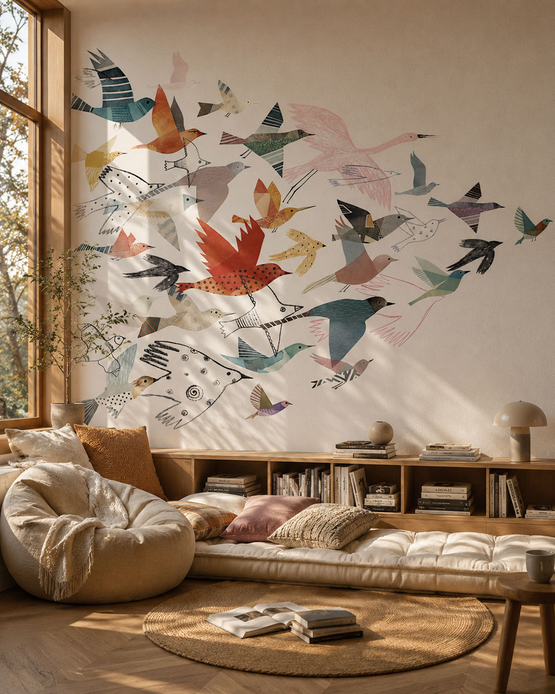 22200 Wall Mural Bird Collage - Image 1